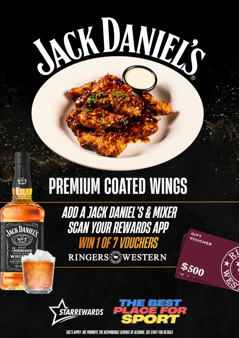 Jack Daniel's Premium Coated Chicken Wings at your local sports bar